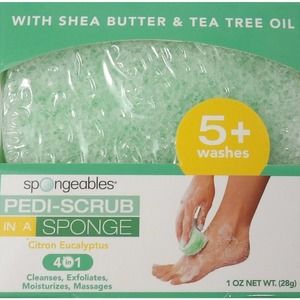 PEDI-SCRUB FOOT BUFFER..IN A Spongeable SHEA BUTTER AND TEA TREE OIL